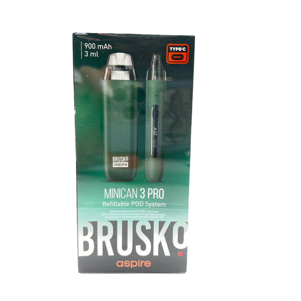 POD Системы Brusko Minikan 3 PRO зелёный