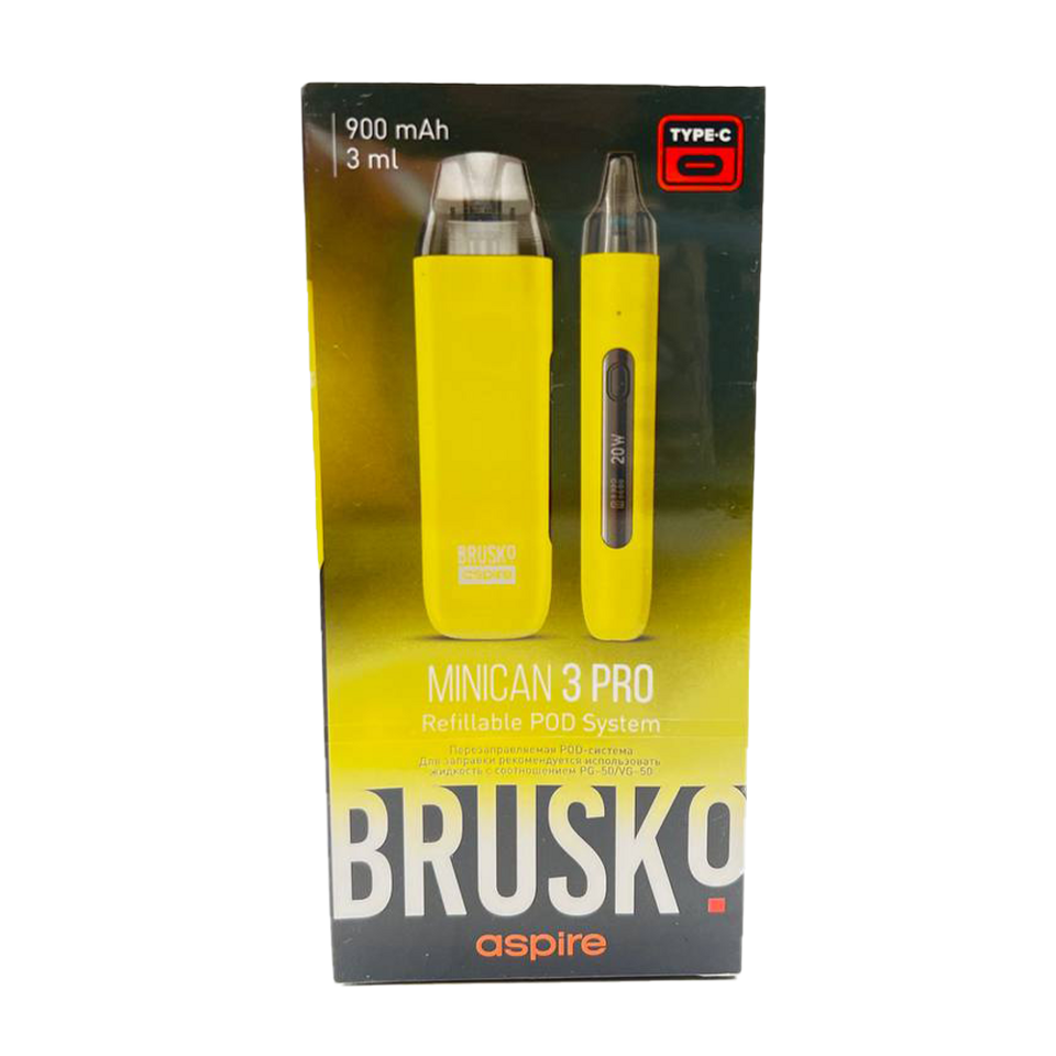 POD Системы Brusko Minikan 3 PRO Жёлтый