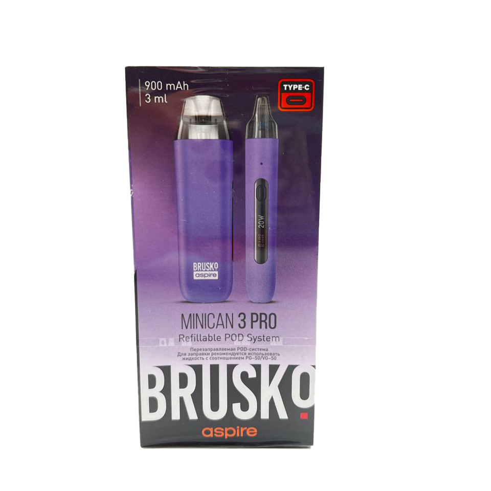 POD Системы Brusko Minikan 3 PRO светло фиолетовый