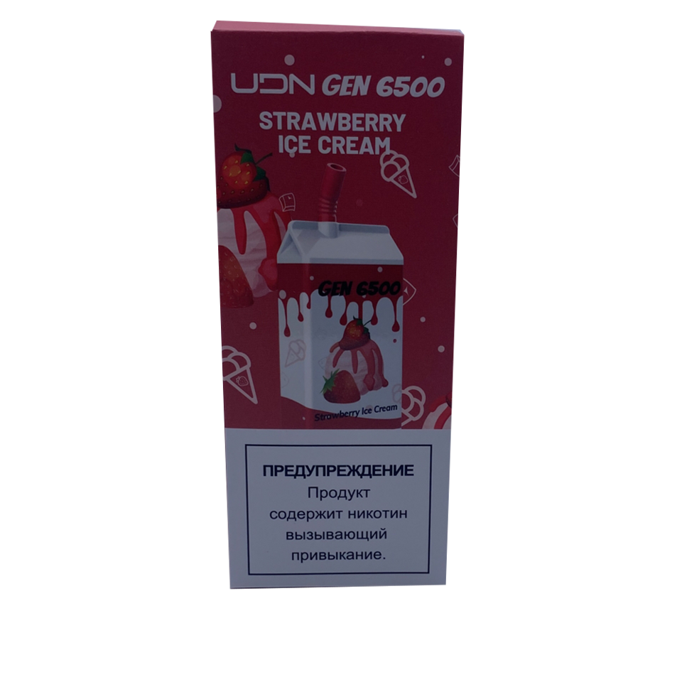 UDN gen - strawberry  ice cream  6500 затяжек