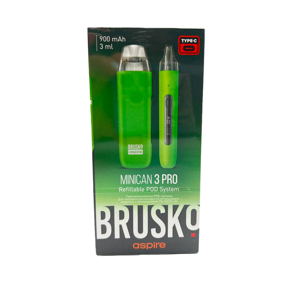 POD Системы Brusko Minikan 3 PRO светло зелёный